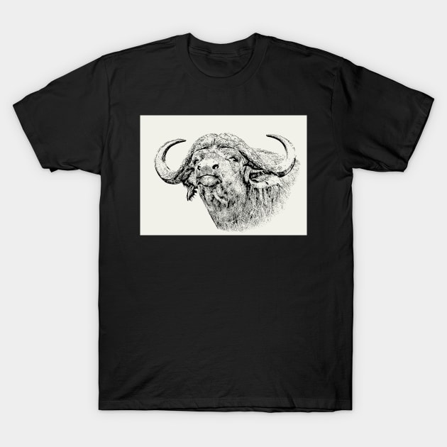 Buffalo Bull, Close Up | African Wildlife T-Shirt by scotch